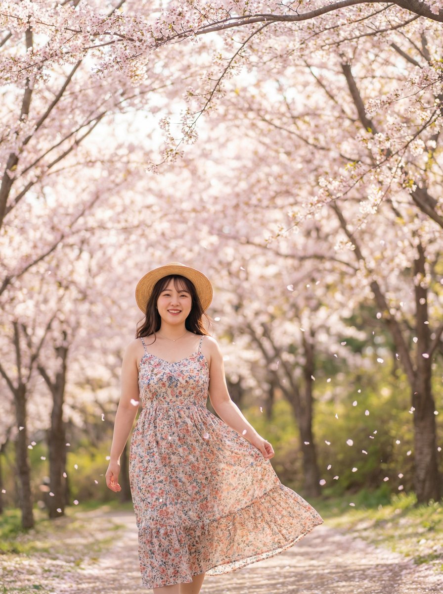 小马拉大车春日樱花户外视频